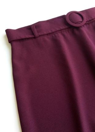 Красивая  стильная юбка цвета марсала4 фото