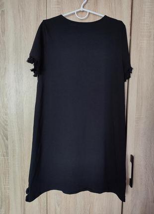 Прикольное черное хлопковое платье платье платье платья размер 48-504 фото