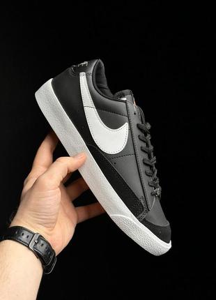 Кеди кросівки nike blazer low black/white.