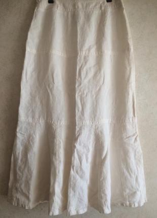 Новая льняная 100% длинная юбка la strada2 фото