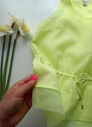 Яркая неоновая лимонная летняя блуза2 фото