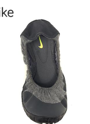 Женские балетки nike blk gray rubber flat yoga slip on athletic оригинал