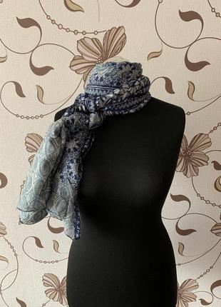 Большой шелковый платок, шарф3 фото