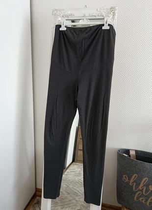 Темно-сірі лосини для вагітних h&m. зручні штани для вагітних. домашні штани для вагітних1 фото