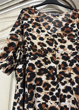 Платье миди в леопардовый принт studio 22 батал2 фото