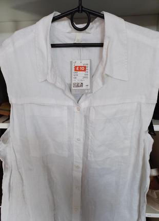 Рубашка туника из льна р.48-50 льняная3 фото