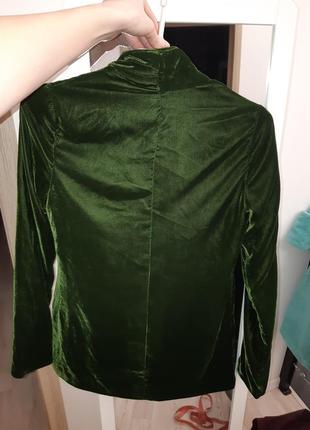 Піджак шанель зелений оксамитовий chanel7 фото