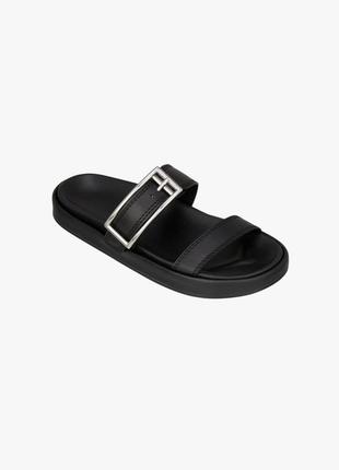 Zara шкіряні шльопанці , 40