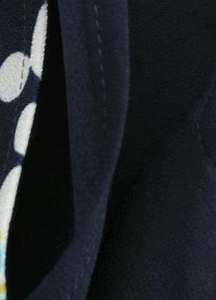 Темно синя стильна вільна блуза в квітковий принт р. m l /38-40, від laurel4 фото