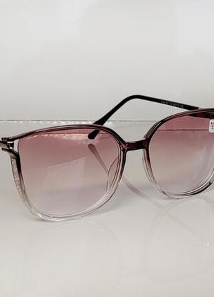 Очки женские для зрения с тонированной линзой, минус