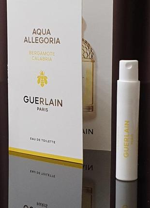 Оригинальный пробник 
guerlain aqua allegoria bergamote calabria eau de toilette_ 1ml2 фото