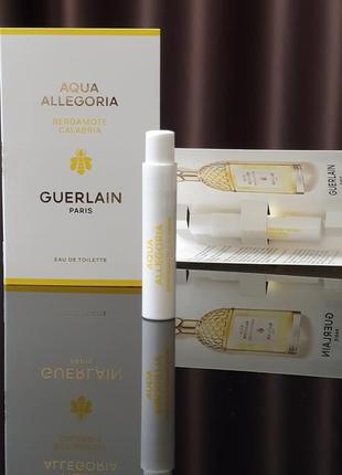 Оригинальный пробник 
guerlain aqua allegoria bergamote calabria eau de toilette_ 1ml5 фото