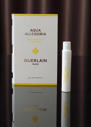 Оригинальный пробник 
guerlain aqua allegoria bergamote calabria eau de toilette_ 1ml8 фото