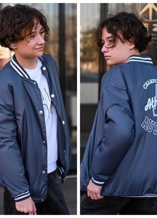 Подростковая куртка-ветровка для мальчиков, размеры на рост 140 - 164