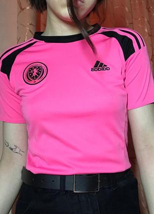 Футболка адидас, спортивная розовая футболка, топ адидас, оригинал