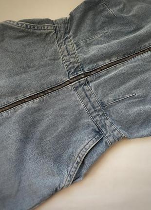 Плотное джинсовое платье на молнии6 фото