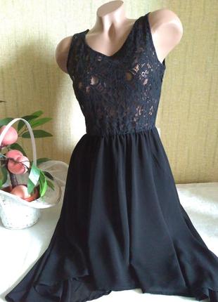 Красиве асиметричне плаття гіпюр/шифон1 фото