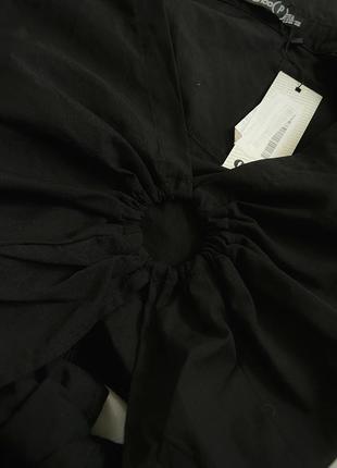Розкішний чорний топ під сорочку, з довгими зав'язками2 фото