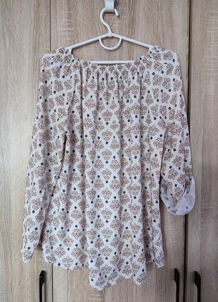Итальянская натуральная блуза блузка размер 48-50-525 фото