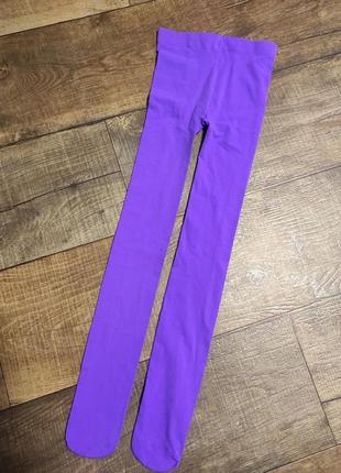 Колготы цветные фиолетовые детские колготки