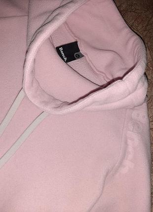 Флісова флісова кофта бенч bench рожева плюш тепла гольф-водолазка батнік толстовка худі комір високий горло