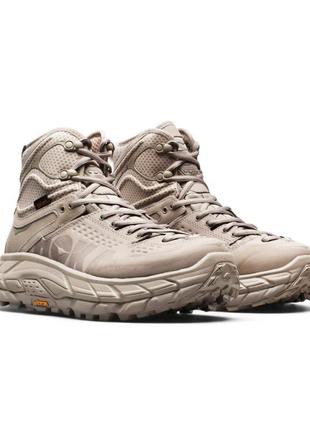 Ботинки высокие кроссовки непромокаемые hoka tor ultra hi 2 wp beige