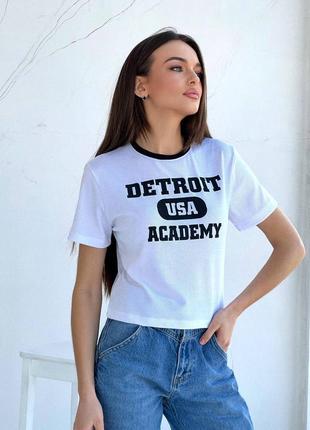 Футболка з написом  detroit🖤турція