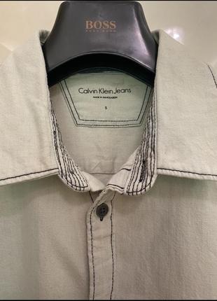 Calvin klein джинсова рубашка5 фото
