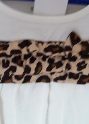 Стильная кофточка с леопардовой отделкой, от джимбори, для девочки 3-5 лет2 фото