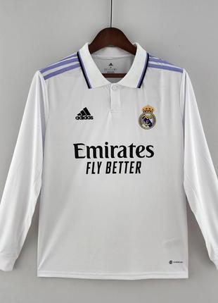 Спортивная футболка лонгслив-реглан real madrid форма adidas реал мадрид