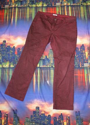 Джинси штани брюки бордові мраморного кольору червоні s. oliver жіночі 52 розміру кольорові варьонки2 фото