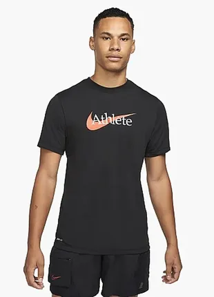 Футболка nike mens swoosh training t-shirt black cw6950-013