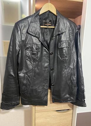 Кожаный пиджак 52 р1 фото