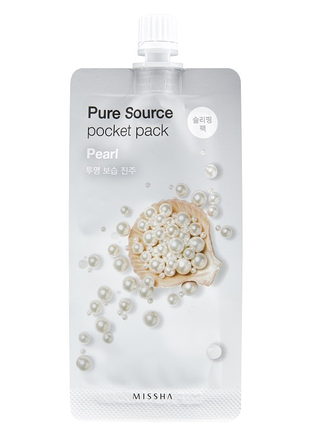 Ночная маска с экстрактом жемчуга missha pure source pocket pack pearl1 фото