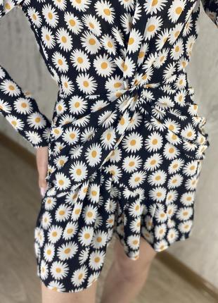 Ефектна сукня квітковий принт ромашка4 фото