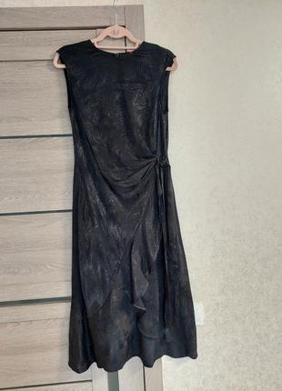 👠шикарное чёрное изящное вечернее💄 коктельное платье с вырезом лодочкой next ( размер 38-40)5 фото