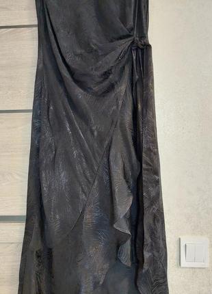 👠шикарное чёрное изящное вечернее💄 коктельное платье с вырезом лодочкой next ( размер 38-40)10 фото
