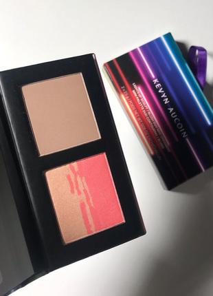 Палітра для контурингу kevyn aucoin lights up sculpt  and blush duo mini ornament.оригінал. нова