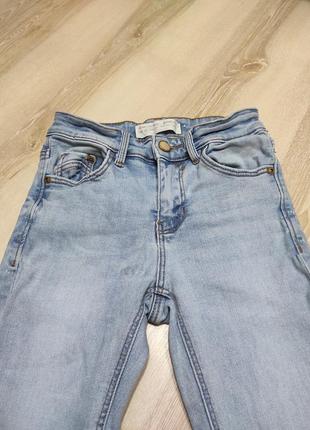Скинни джинсы стрейч, высокие джинсы слим stradivarius на девочку подростка6 фото