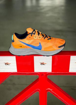 Nike pegasus trail 3 кросівки жовтогарячі спортивні9 фото