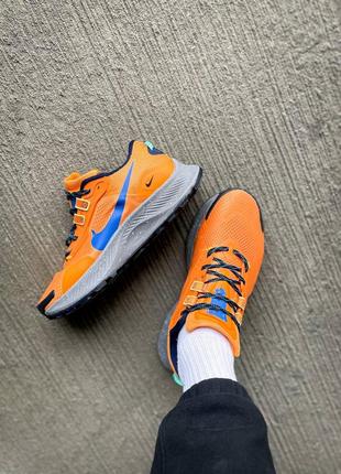 Nike pegasus trail 3 кросівки жовтогарячі спортивні6 фото
