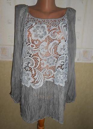 Шикарна туніка, туника р. s/m. италия . шелк, шовк