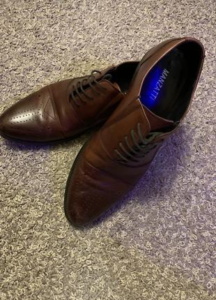 Кожаные туфли классические коричневые2 фото