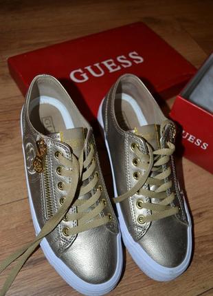 Кожаные кеды гесс оригинал кожа guess6 фото