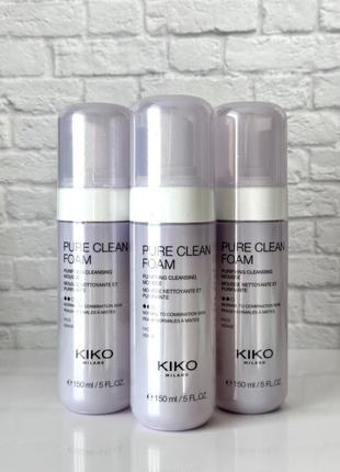 Пінка мусс для вмиваняя і демакіяжу pure clean foam kiko milano!