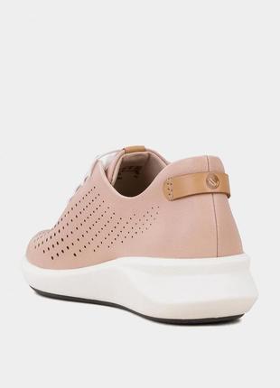 Кожаные кроссовки clarks un rio tie pink4 фото