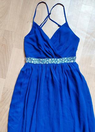 Вечернее платье, синее платье, платье синее, платье праздничное.р.с6 фото