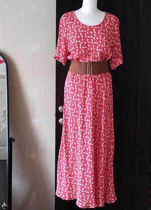 Яркое симпатичное летнее платье р м+ ц 240 гр👍🌺🌺🌺