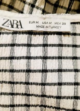 Zara платье миди в принт клетки10 фото