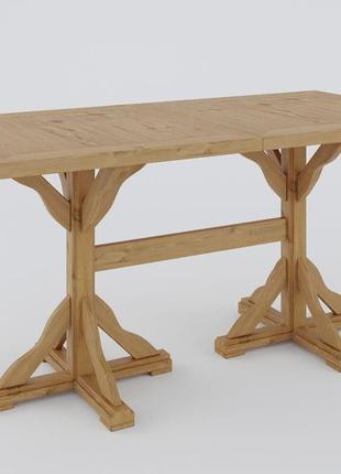 Дерев'яний стіл прямокутний вуличний непофарбований  wooden lake 160смx80см summer-sb-01 фото
